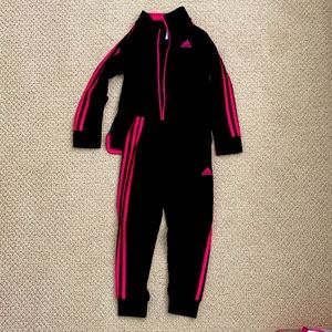 Adidas Track Suit Girls Size 5 Pink